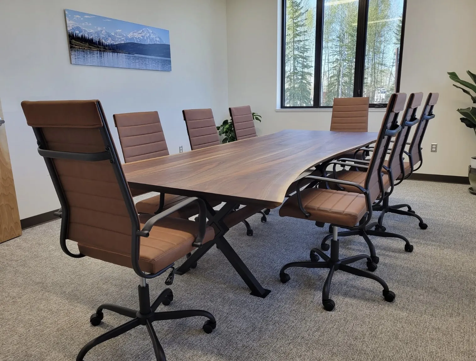 Callahan Construction Conference Table - Black Walnut custom furniture by Alaska Table Makers